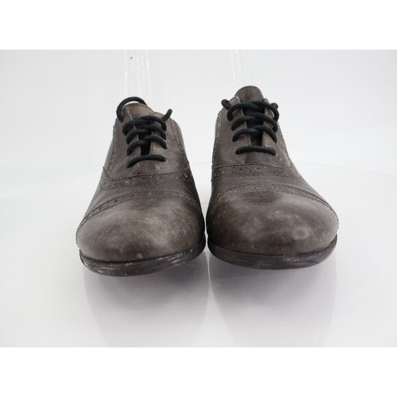 Born Women’s 9 M Gray Leather Cap Toe Brogue Comfort Casual Oxford Shoes Lace Up - Picture 2 of 12